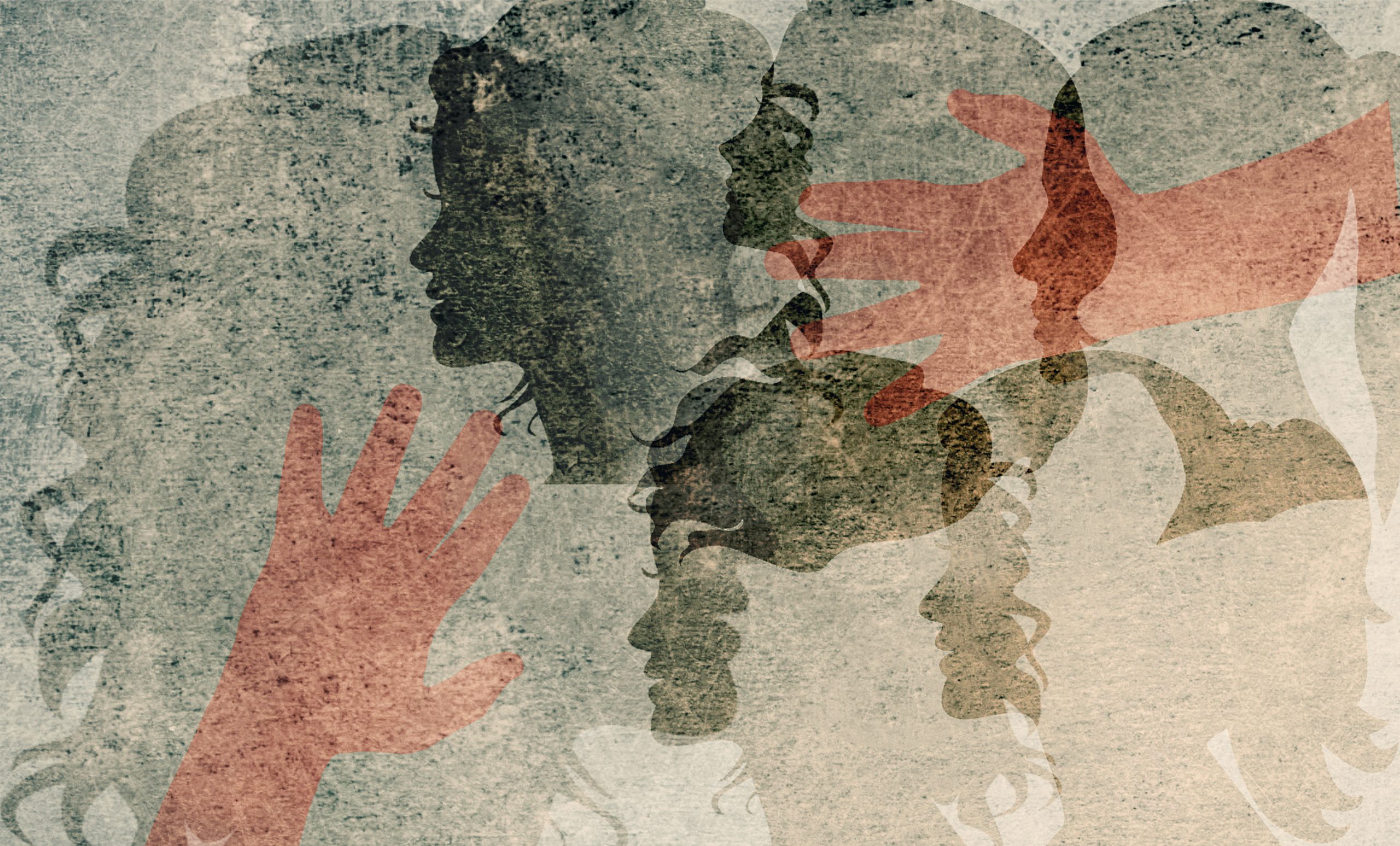 Women's faces and hands